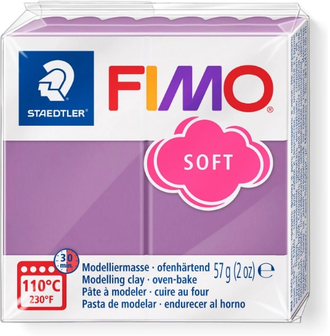 полимерная глина Fimo soft, цвет-blueberry shake 8020-T60 (черничный шейк), вес-57 грамм