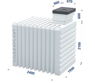 Бесшовный пластиковый погреб Тингард 2500