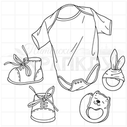 штамп бодик и ботиночки