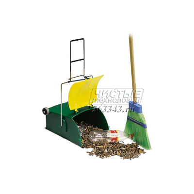 Совок-контейнер пластиковый для уборки на улице