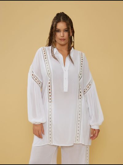 Туника для пляжа с вышивкой