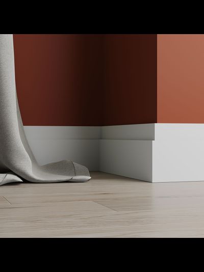 Плинтус Ultrawood BASE 7512, ЛДФ-декор, влагостойкий, ударопрочный, 2м, под покраску.