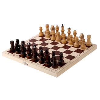 Настольная игра Шахматы обиходные лакированные с доской