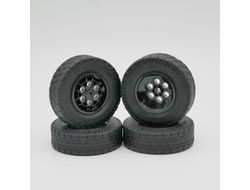 !АНАЛОГ! AN CADA62, Комплект колес в сборе 4 шт. 62,4 x 20 мм - АНАЛОГ 86652c01 LEGO Technic , BLACK (AN) / 4 шт.