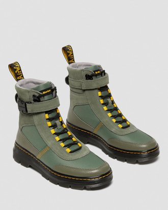 Dr. Martens COMBS TECH MILLED NAPPA & SUEDE CASUAL BOOTS хаки