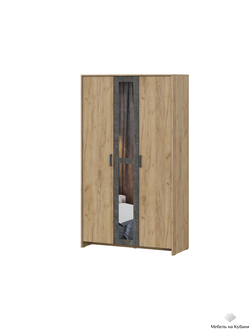 МСП 1 Шкаф трёхстворчатый Дуб Золотой/Камень тёмный