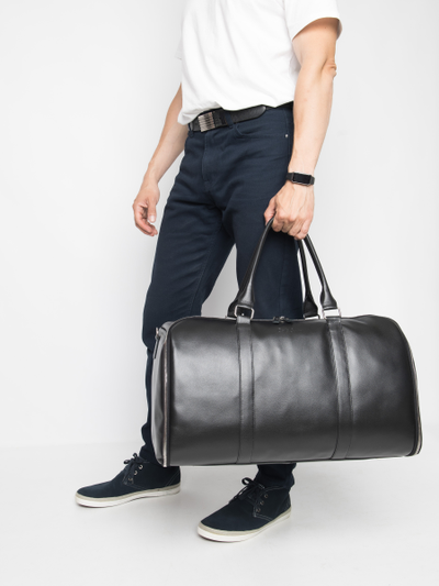 Кожаный портплед / дорожная сумка Goffredo 
Premium black (арт. 4045-51)