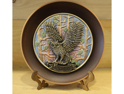 СУВЕНИРНАЯ ТАРЕЛКА СОВА ЦВЕТНАЯ. ОПТ