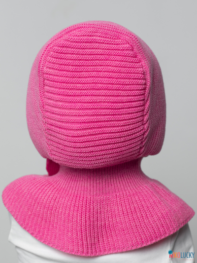 Шапка-шлем 24201-03 с утепл, х/б подклад,ярко-розовый 44-46