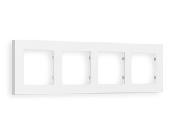 Рамка 4-ая Белый матовый, коллекция TECHNO - Ambrella Volt - ALFA