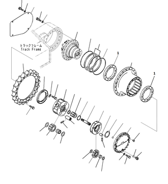 20Y-27-41260   Подшипник редуктора хода  Komatsu