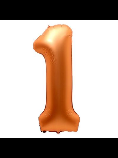 Фольгированная цифра 1, 100 см, нежная бронза  В НАЛИЧИИ