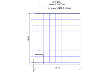 Схема укладки панелей из массива дуба "Квадратики пиксели".