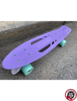 Мини-Круизер Fish Board 22" Сиреневый на мятных колесах