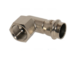 Угольник-переходник ROMMER ВПр-ВР, 22х3/4, из нержавеющей стали прессовой