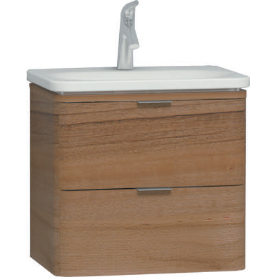 Шкаф Vitra Nest с раковиной c 2 ящиками, 60 см, с LED подсветкой, цвет натуральная древесина, 56144