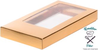Коробка для шоколадной плитки 160*80*17, золото