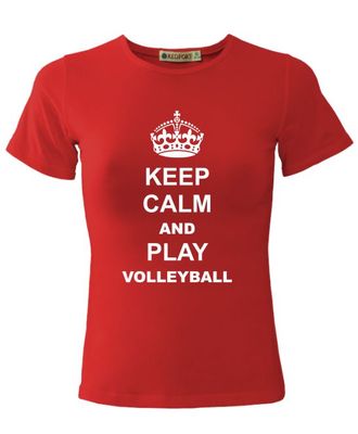Футболка женская Keep Calm and Play Volleyball
