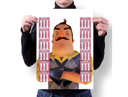 Календарь настенный Привет Сосед/ Hello Neighbor №5