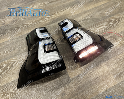 Стопы Toyota Land Cruiser Prado 150 2018+ черные светодиодные