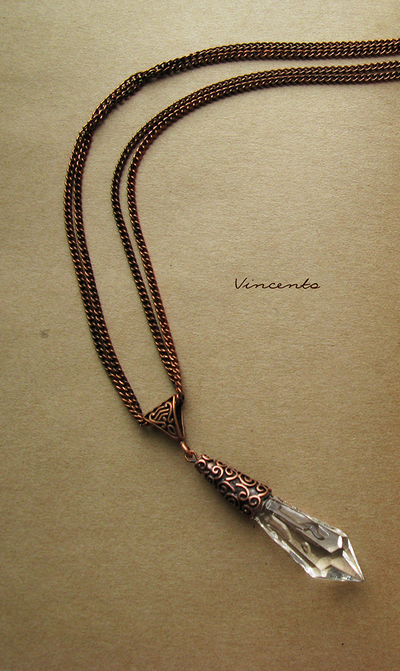 Волшебный Кристалл "Огонь и Лёд". Кулон-маятник в стиле фэнтези из коллекции волшебных украшений "Винсенто"