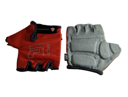 Велоперчатки Polednik F-1, |S|M|L|, кор. пал., красно-серые