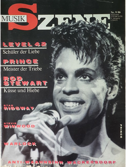 Music Szene Magazine September 1986 Prince, Level 42, Иностранные музыкальные журналы, Intpressshop