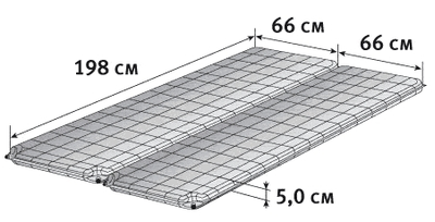 Самонадувающийся коврик Alexika Double 198х132х5 см