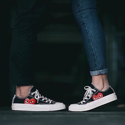 Converse x cdg black low online