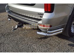 Защита задняя (уголки двойные) 76,1/42,4 мм ТСС для Tank 500 V6 4WD 2023-