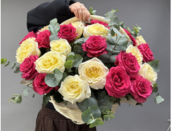 Корзина роз "Сияние любви"