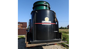 Монтаж септика Евролос ПРО 8 и кессона