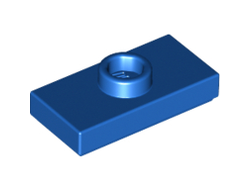 Plate, Modified 1 x 2 with 1 Stud with Groove and Bottom Stud Holder Jumper, Blue (15573 / 6092582)