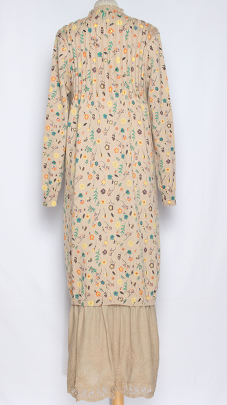 ПЛАТЬЕ БОХО хлопок "ПРОВАНС ВОЛАН" бежевое р.46-54