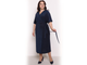Платье полуприлегающего силуэта с запахом Арт. 6158 (Цвет темно-синий) Размеры 48-62