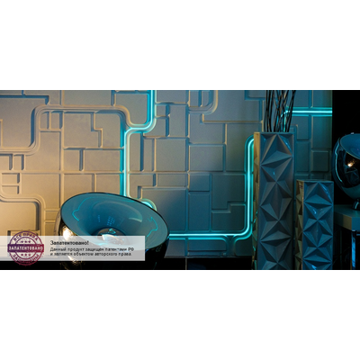 Гипсовая панель SPACE + LED артикул D-0006