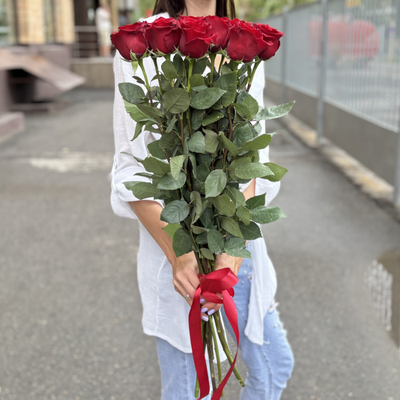 15 эквадорских роз 80 см (цвет на выбор)