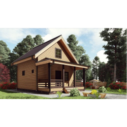 Двухэтажный каркасный дом 60м² (SK72)