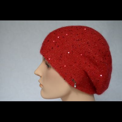 Красный женский берет вязаный Vizio Италия 6943 фото