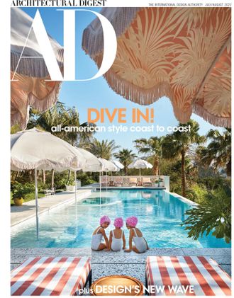 AD Magazine US Architectural Digest August 2022 Dive In! All-American Style Coast To Coast, Intpress