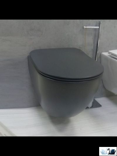 Унитаз Creavit Free FE320-11AM00E-0000, Antrasit, подвесной, графит матовый