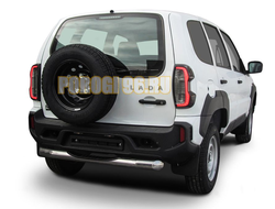 Защита заднего бампера d76 с проступью для Lada Niva Travel (2021-...)