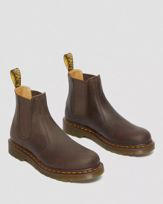 Челси Dr Martens 2976 Yellow Stitch Crazy Horse Smooth Leather Chelsea Boots