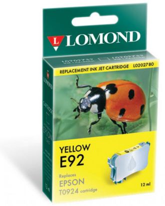Картридж для принтера Epson, Lomonnd E92 Yellow, Желтый, 12мл, Пигментные чернила
