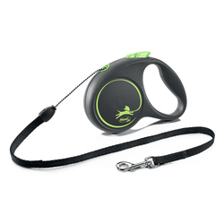 Fexi рулетка Black Design S (до 12 кг) 5 м трос черный/зеленый
