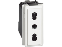 Розетка итальянского стандарта Bticino Living Now, механизм цвет белый - KW4180