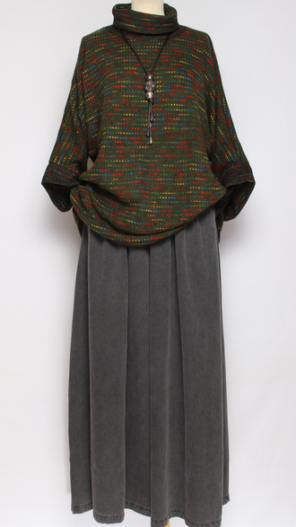 ДЖЕМПЕР БОХО "КИМОНО"  пёстрый джинс, сирень, электрик, трава, хаки, черный до р.50