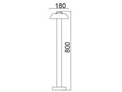 Садово-парковый светильник  SPRIL (800)