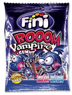 Карамель леденцовая с жев. резинкой Fini "Вампиры" 80гр х 12 шт