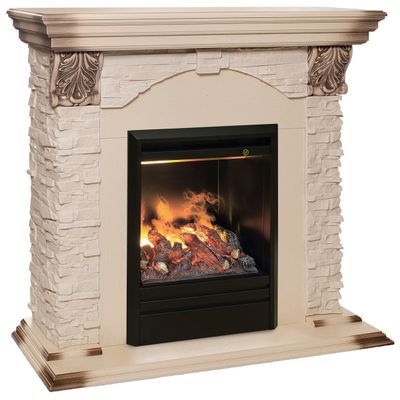 Электрокамин Dublin Lux WT с очагом 3D Olympic